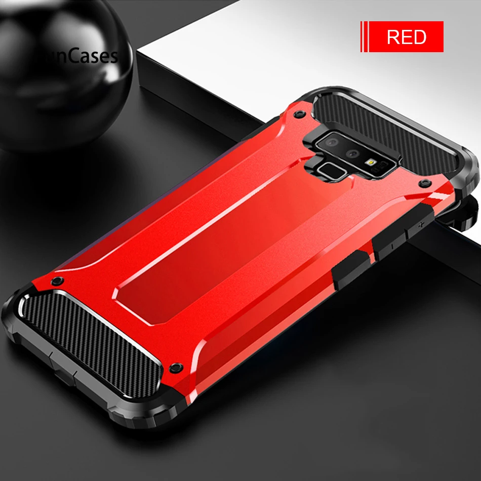 Red Роскошный противоударный защитный чехол для samsung Galaxy S7 Edge S8 S9 Plus Note 8 9 чехол для телефона чехол для S8 S9 Note 9 противоударный чехол - Цвет: Red
