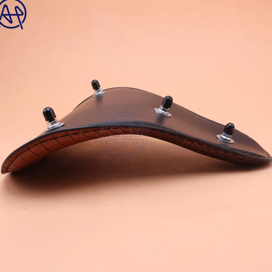 Черное/коричневое мотоциклетное седло в стиле ретро старой школы из