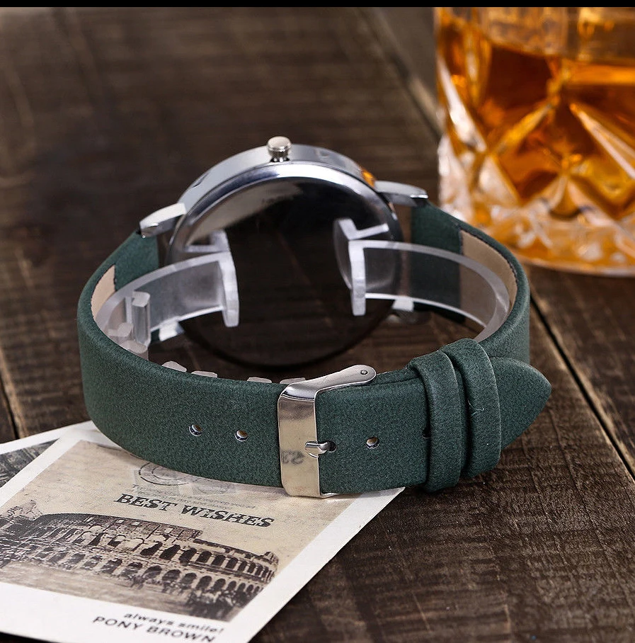 Часы унисекс модные повседневные женские часы мужские с кожаным браслетом