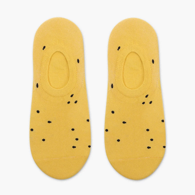 Yellow Sesame PEONFLY мужские носки с закрытым носком Веселые геометрические полоски точечные буквы камуфляж уличные harajuku Хип-хоп хлопковые носки-башмачки - Цвет: Yellow Sesame