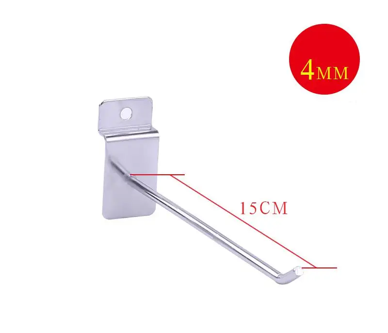 Shelf Mount Bracket Shelf Hook Mount Metal Wall Mounted Organizer Storage Hooks Retailing Merchandise Display Slot Plate Hanger - Цвет: 4MM 15CM