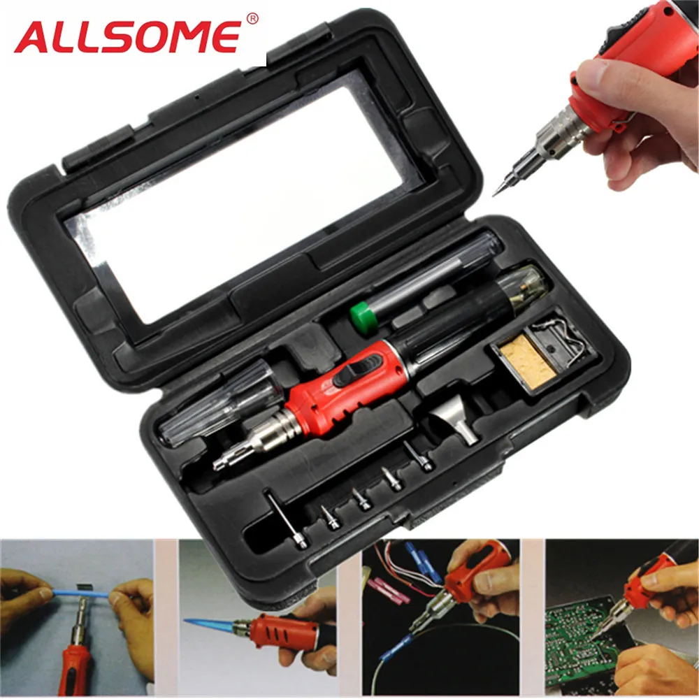 ALLSOME HS 1115K 10 в 1 сварочным комплектом удар фонарь профессиональный бутан факел