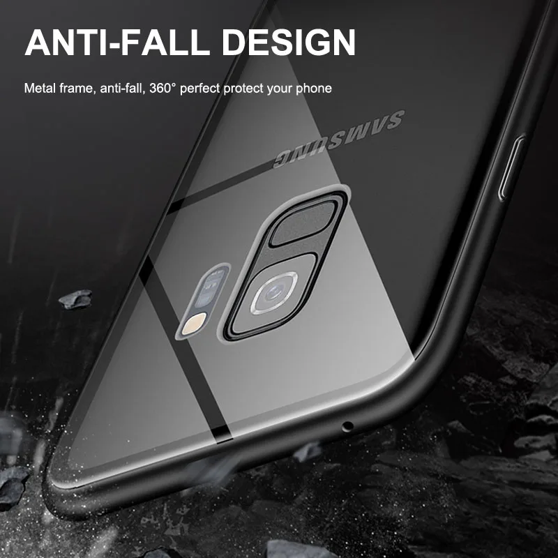 Противоударный чехол для Samsung Galaxy A50 A30 S9 S10 J4 J6 Plus A7 2018 закаленное стекло