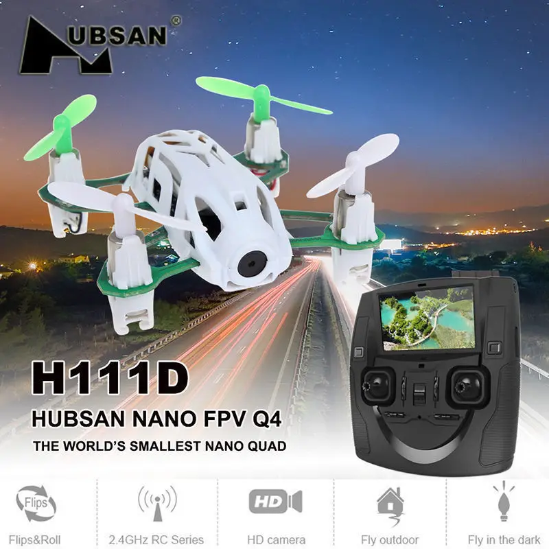 Hubsan H111D Q4 Nano FPV мини Квадрокоптер Дрон с 480 P HD Камера 2 4 ГГц Радиоуправляемый