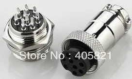 9 контактный авиационный штекер внешний диаметр 16 мм микро разъем круговой