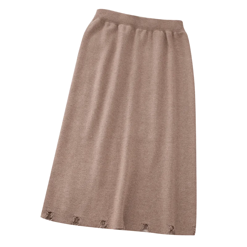 2018 новые модные женские юбки Новинка осени эластичный высокой талией Миди
