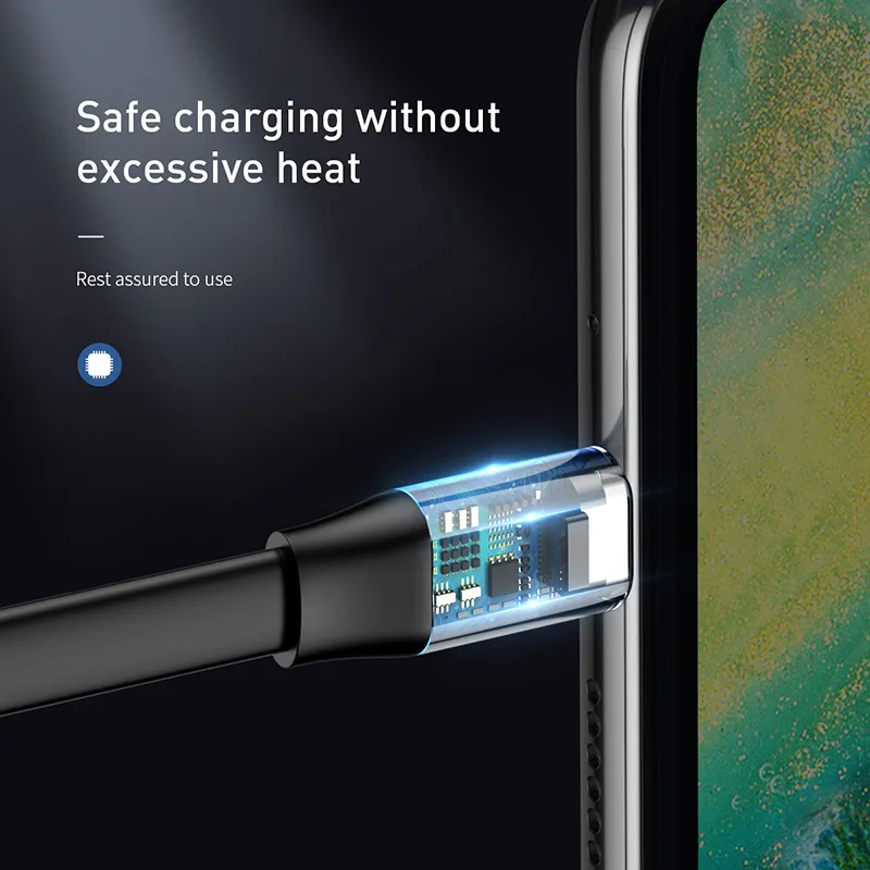 Кабель Baseus 5A USB Type C дляHuawei P30 Pro Mate 20 супер зарядный кабель портативный типа для
