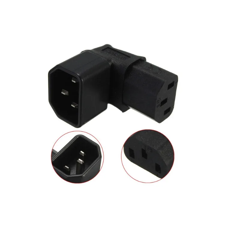 Новый прямоугольный адаптер IEC UP Angled 320 C14 to C13 для Icd настенного крепления