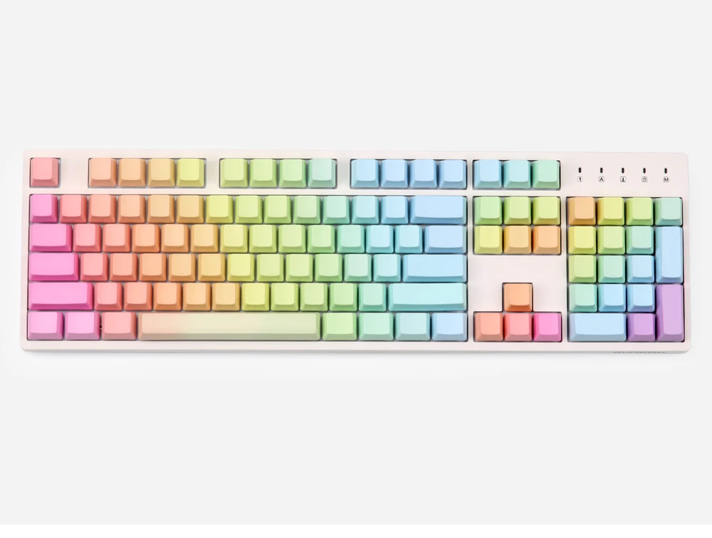 Пустые pbt колпачки для ключей толстые pbt колпачки 1976 oem профиль радужные колпачки для ключей распространяется для wried Механическая игровая клавиатура filco ducky