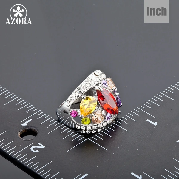 Азора белого золота Цвет Stellux Многоцветный Австрийские хрустальные бусины