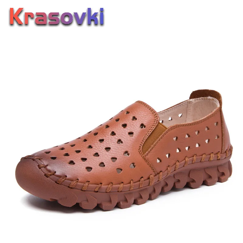 Krasovki/Новинка 2019 года дышащая мягкая женская обувь на плоской подошве женские