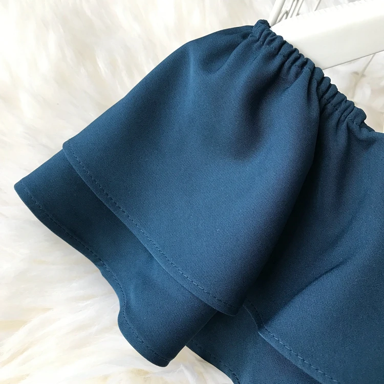 ALPHALMODA Тип высокой талией узкие гофрированные комбинезоны Высокая талия широкие брюки с широкими штанинами модные однотонные женские костюмы