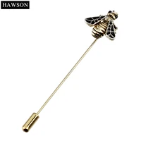 hawson lapel pin bee design men jewelry gold color brooch pin for shirt