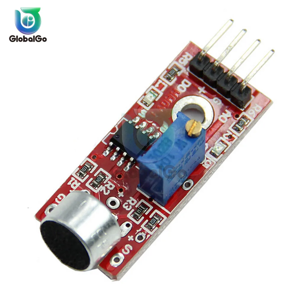 4pin голосовой датчик обнаружения звука модуль микрофона передатчик умный робот