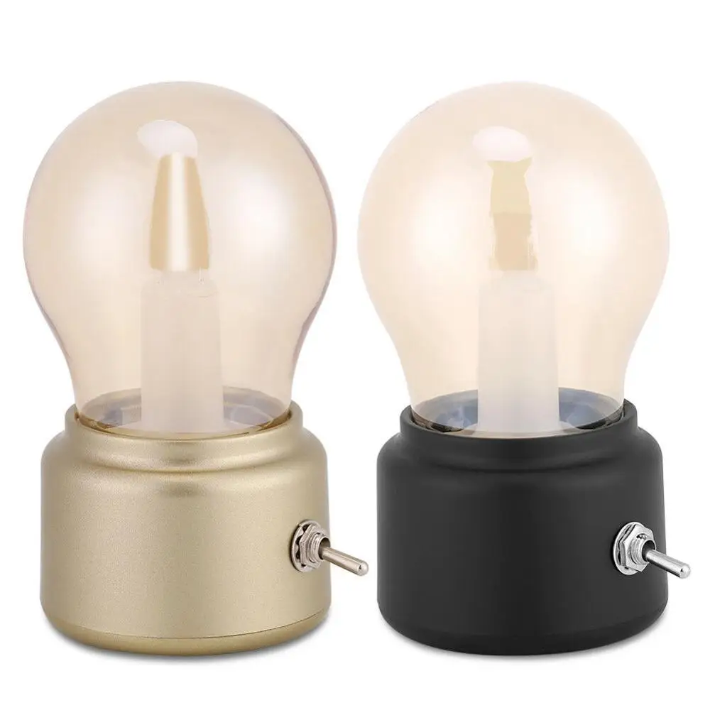 

Retro USB Desk Lamp Bulb Rechargeable Battery Charging Night Table Light LED Built-in Lithium Battery
