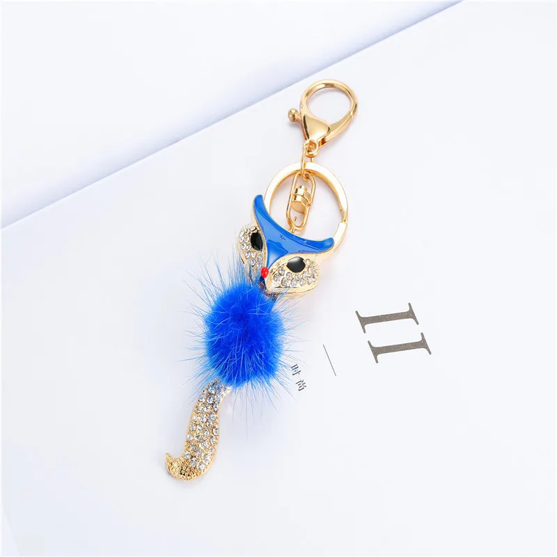 2018 модный хрустальный лисиный меховой брелок красивый горный хрусталь животные