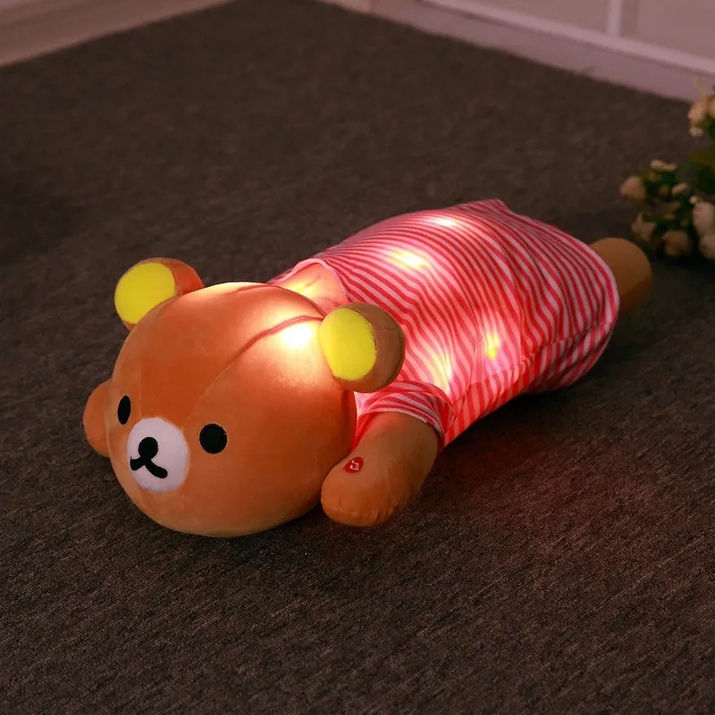 Bear-Pink 70 см креативный светильник светодиодный Bluetooth музыкальный полярный медведь мягкие животные плюшевая игрушка красочный светящийся медведь Рождественский подарок для детей - Цвет: Bear-Pink
