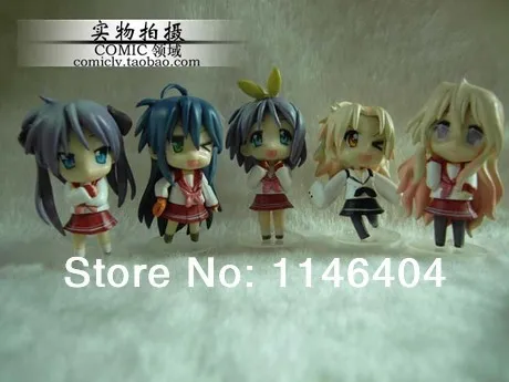 5 шт. набор кукол Lucky Star Konata Izumi ПВХ аниме шт.|action figure|anime action figurelucky star |