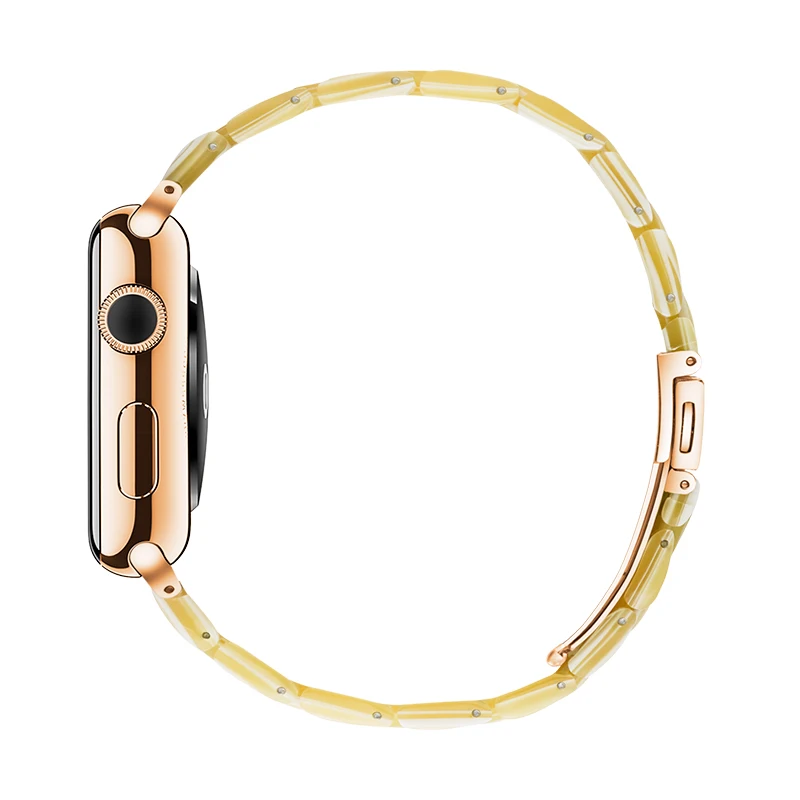 Apple Watch 3/2/1 38/40/42/44 мм ремешок из смолы для часов iWatch 4 серия браслет имитации