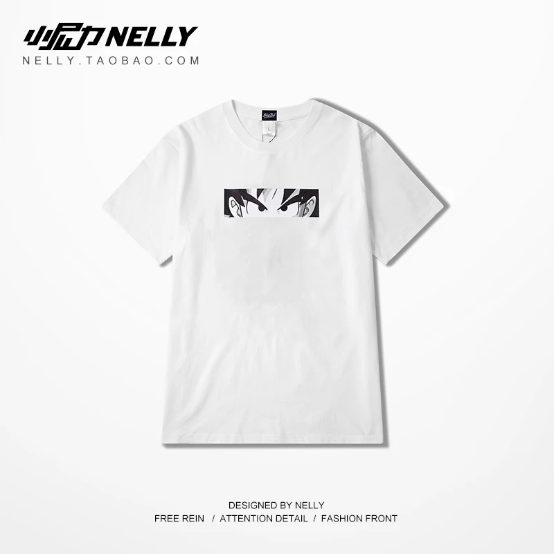 NELLY 2019 Лето Гоку принт Dragon Ball с коротким рукавом футболка хип хоп простая Mois