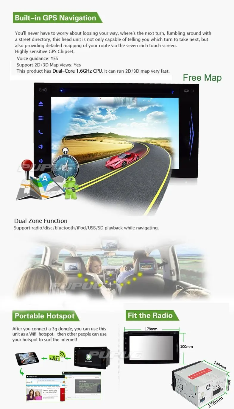 Android 4 gps емкостный мульти-Авторадио с сенсорным экраном в палубе автомобиля видео