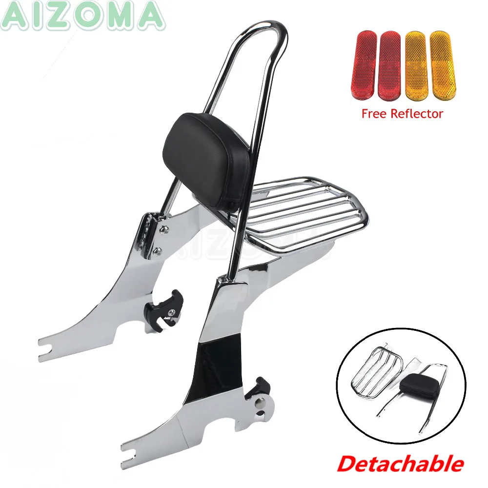 

Chrome Motorcycle Luggage Backrest Sissy Bar Rack for Harley Sportster 883XL 1200XL SuperLow Iron Custom Seventy-two Roadster