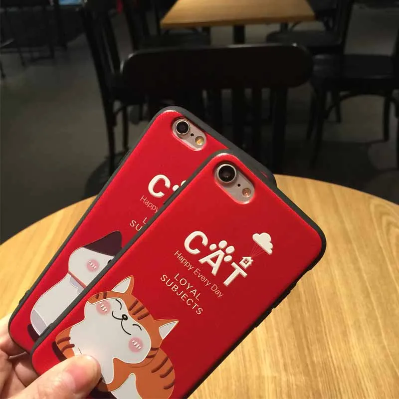 Мягкий чехол для iPhone X 6 S 7 8 Coque Прекрасный животных рисунком Телефон Защита