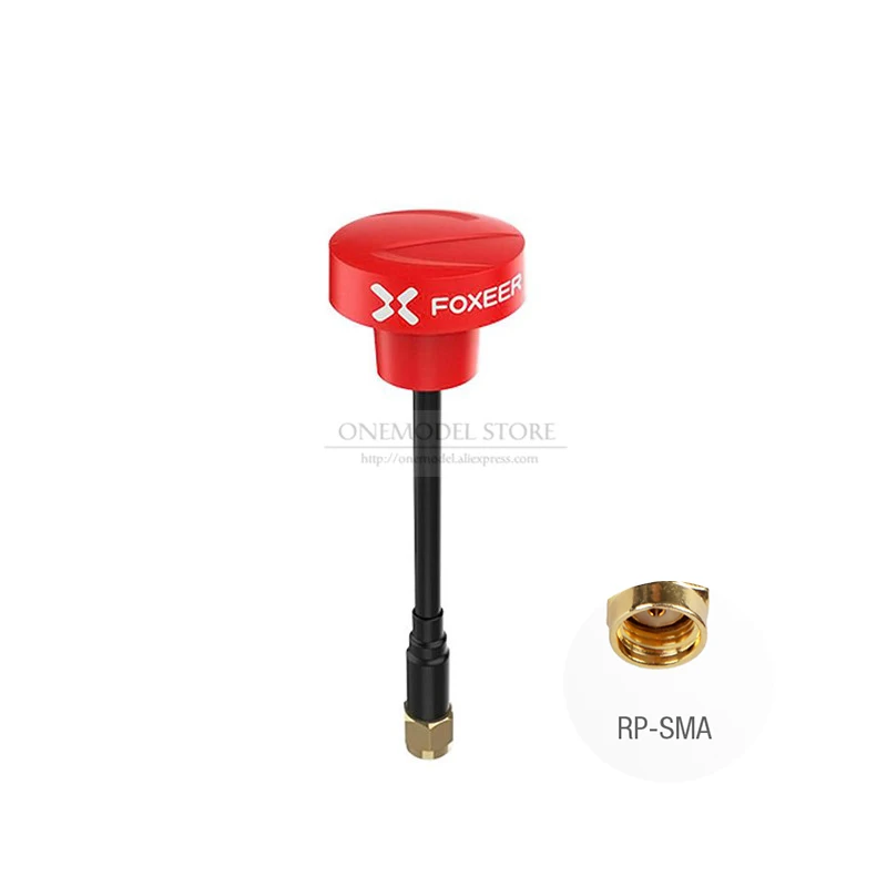 1PCS RP-SMA Red 86mm 1 шт. или 2 шт. FOXEER Pagoda PRO 5,8G SMA/RP-SMA/UFL/MMCX антенна RHCP FPV для гоночного дрона радиоуправляемая модель совместима с ClearTX - Цвет: 1PCS RP-SMA Red 86mm