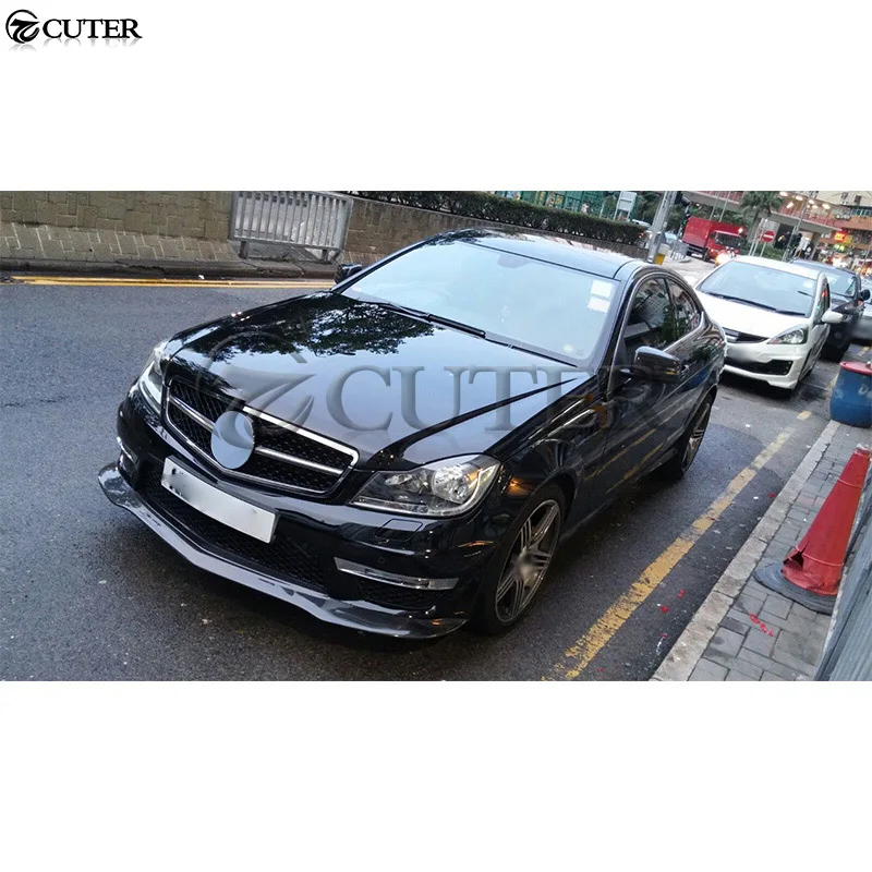 W204 C63 AMG стиль углеродное волокно автомобильный передний бампер распределитель