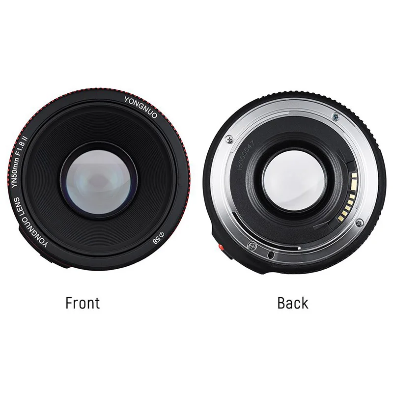 Объектив Yongnuo 50 мм F1.8 для камеры Canon EOS s YN50mm F1.8N Nikon D5300 D5200 с большой апертурой