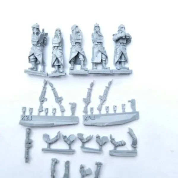 Death Korps of Krieg 5 man squad w/бинокль и dataslate (подробности в Imgur) Смола Модели Биты|Игровые