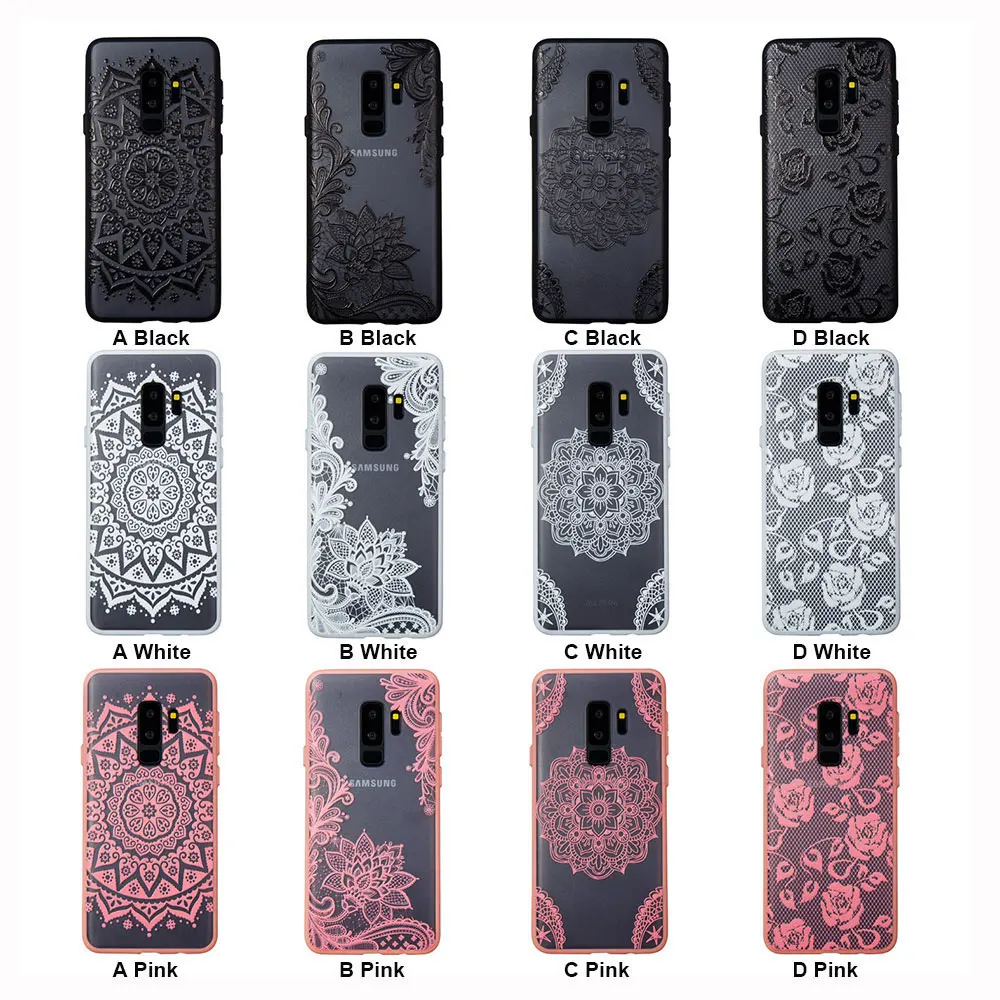 Чехол JONSNOW с цветочным рисунком для samsung Galaxy S6 S7 Edge S8 Plus S9 Жесткий ПК тиснением и