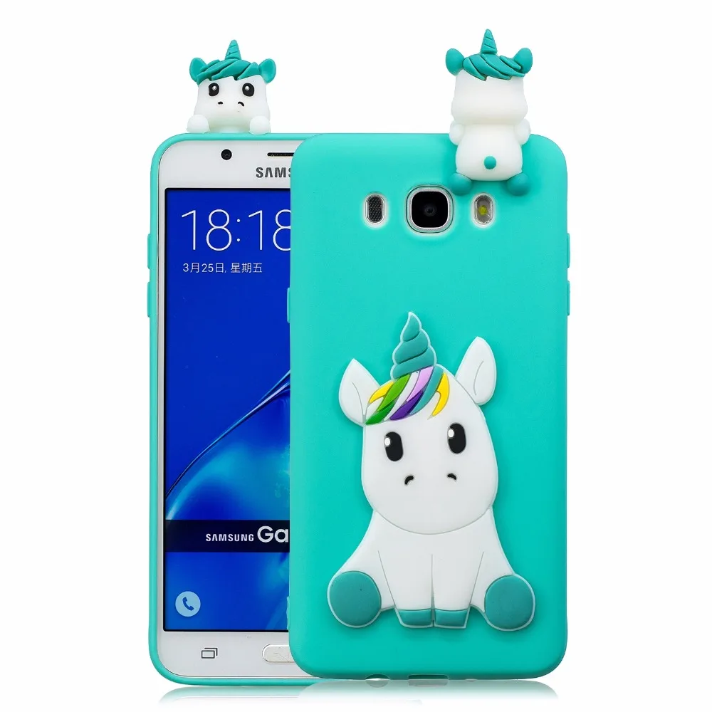 J330 J530 J730 сотовый Чехол для телефона для Samsung Galaxy J3 J5 J7 Pro /J310 J510 J710() 3D Единорог Мягкий силиконовый чехол