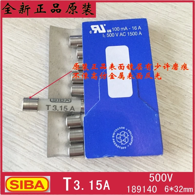 

Imported original fuse 7006565 189140 6.3 * 32mm T1A T1.6A T2A T2.5A T3.15A T4A T5A T8A T10A T16A T25A H500V--20PCS/LOT