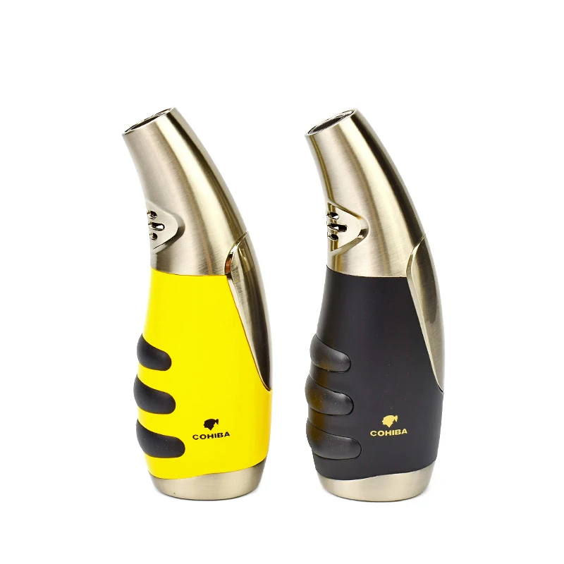 COHIBA металлическая ветрозащитная Зажигалка для сигарет 1 струйная зажигалка с