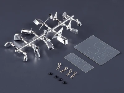 Белый Ewellsold 1/10 RC части автомобиля 1/10 RC автомобиль корпус зеркальная лампа серии/светодиодный светильник приспособление 1 компл./лот - Цвет: Белый