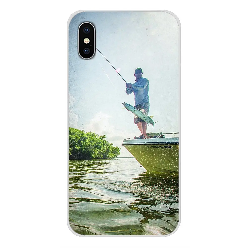For Xiaomi Redmi Note 6A MI8 Pro S2 A2 Lite Se MIx 1 Max 2 3 Oneplus 6T Silicone Phone Skin Cover Hunting Fishing art fish | Мобильные
