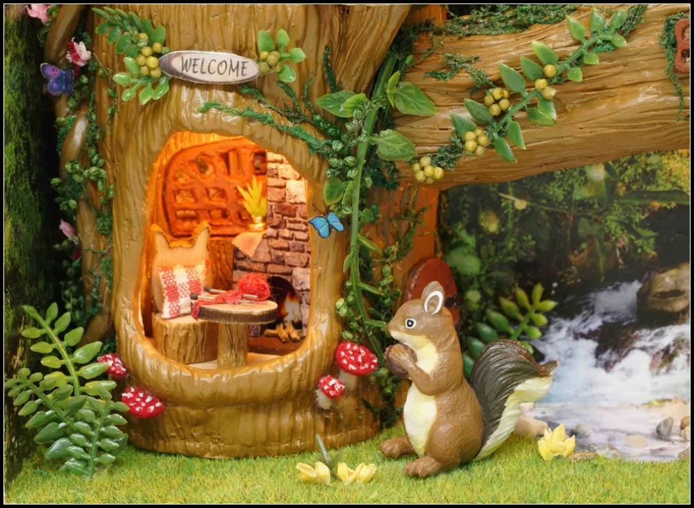 DIY деревянный кукольный дом кукольных домиков CASA DE BONECA мебель комплект игрушки POPPENHUIS подарок гайки станции кукольных домиков W006