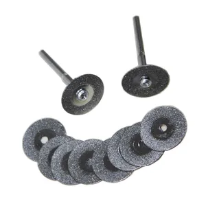 Набор алмазных дисков диаметром 20 мм, 10 шт., режущие колеса диаметром 3,2 мм, аксессуары для мини-дрели для вращающегося инструмента Dremel