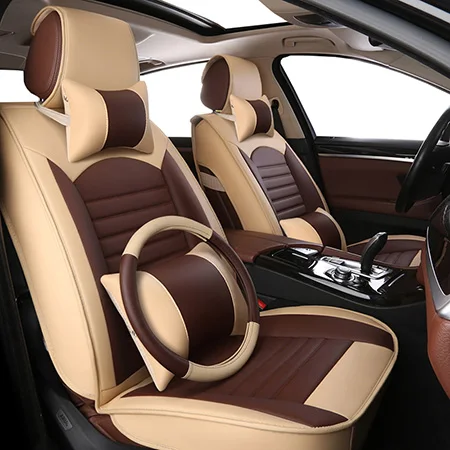 Beige Deluxe Высокое качество PU кожаный чехол для сиденья автомобиля для nissan x trail x-trail xtrail t30 t31 t32 2010 2009 2008 2007 - Название цвета: Beige Deluxe