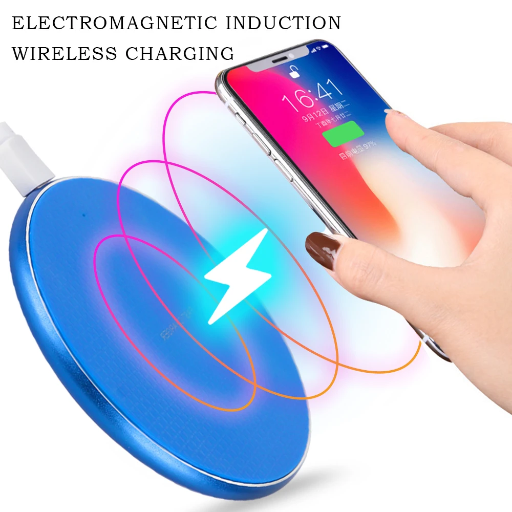 Ультратонкое Быстрое беспроводное зарядное устройство Qi для Samsung Note 10 Pro 9 8 S10 S9 Plus