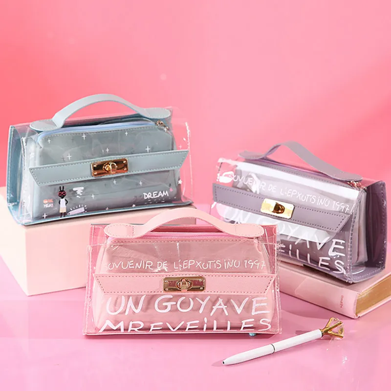 Модные прозрачные, косметичка для путешествий, сумки для Для женщин Make Up Box Прозрачный Акриловый карандаш для макияжа Органайзер, сумка, карман Элитный бренд прозрачная косметичка, чехол