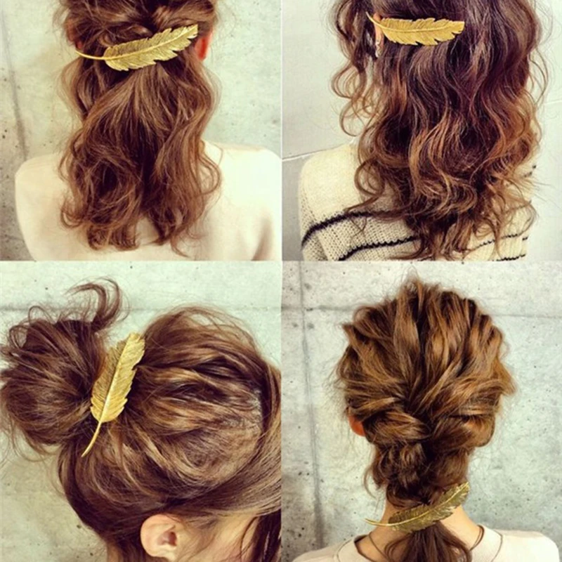 Заколки для волос в виде листьев заколки с кристаллами и жемчужинами свадебные