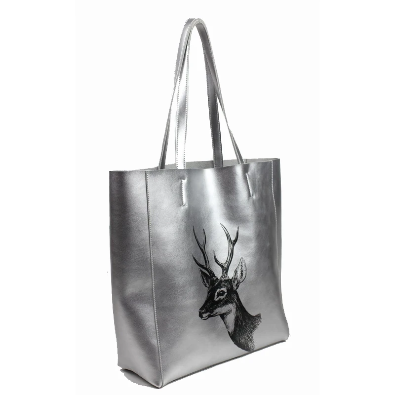 Женская сумка с оленем и плечевым ремнём повседневный комплект больших сумок из