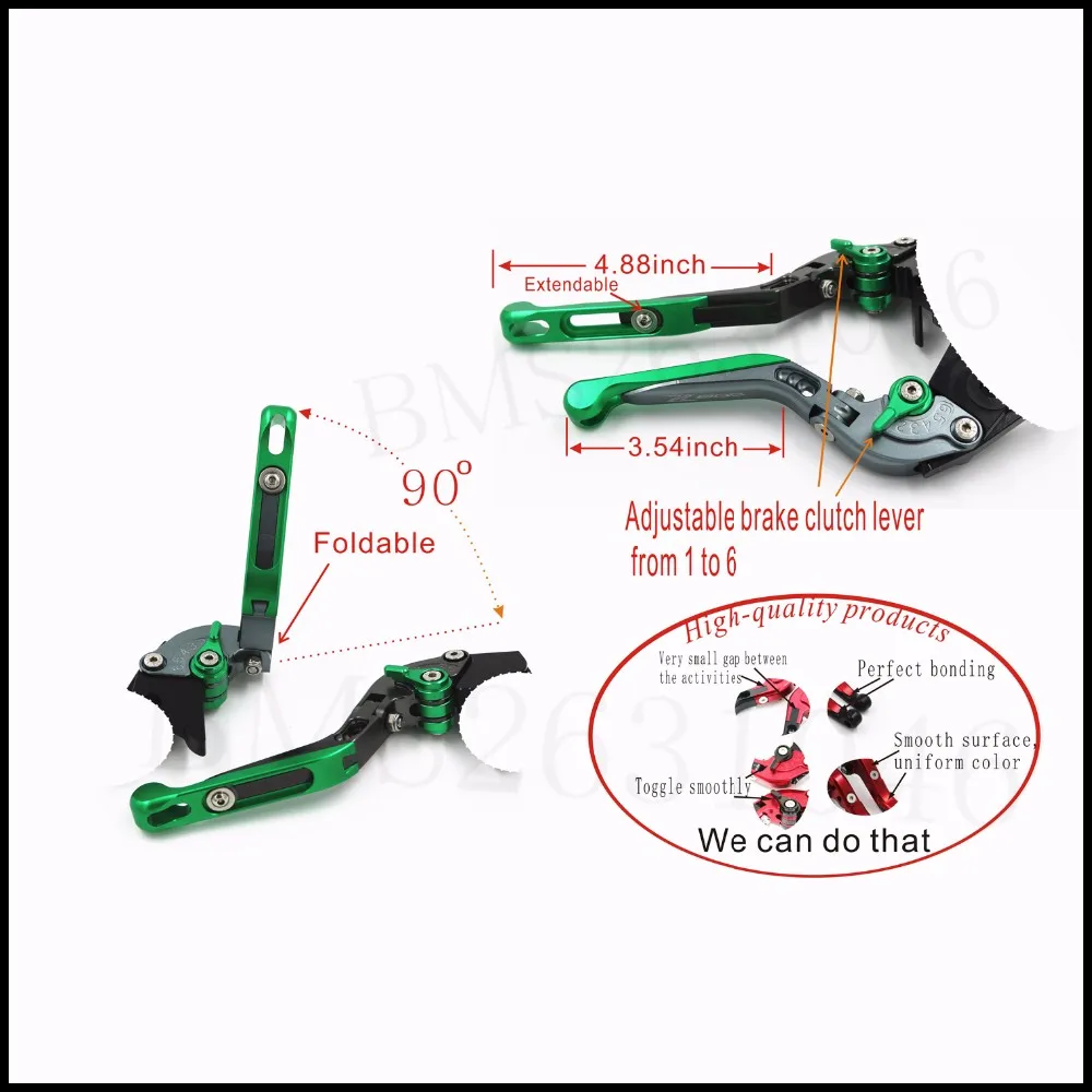 

Motorcycle Adjustable Folding Extendable Brake Clutch Lever Logo Z1000 For KAWASAKI Z1000 2007-2016 09 10 11 12 13 14 15 ORANGE