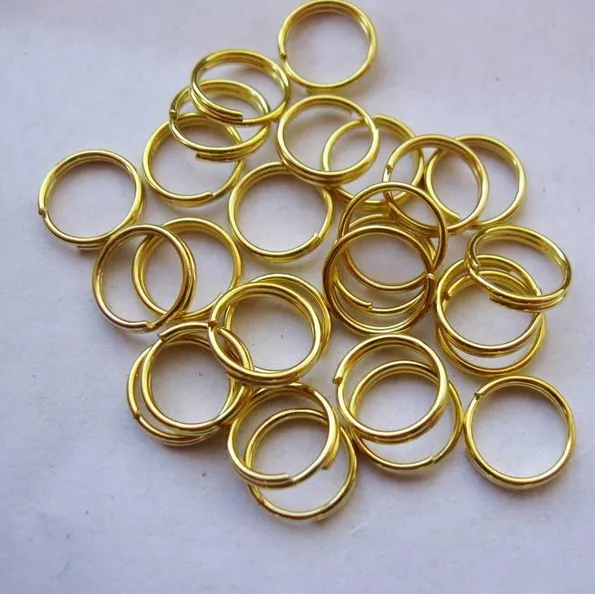 

200pcs/lot 8 mm Open Jump Rings Double Loops Vintage Gold Color Split Rings Connectors For Bracelet Jewelry Findings Making