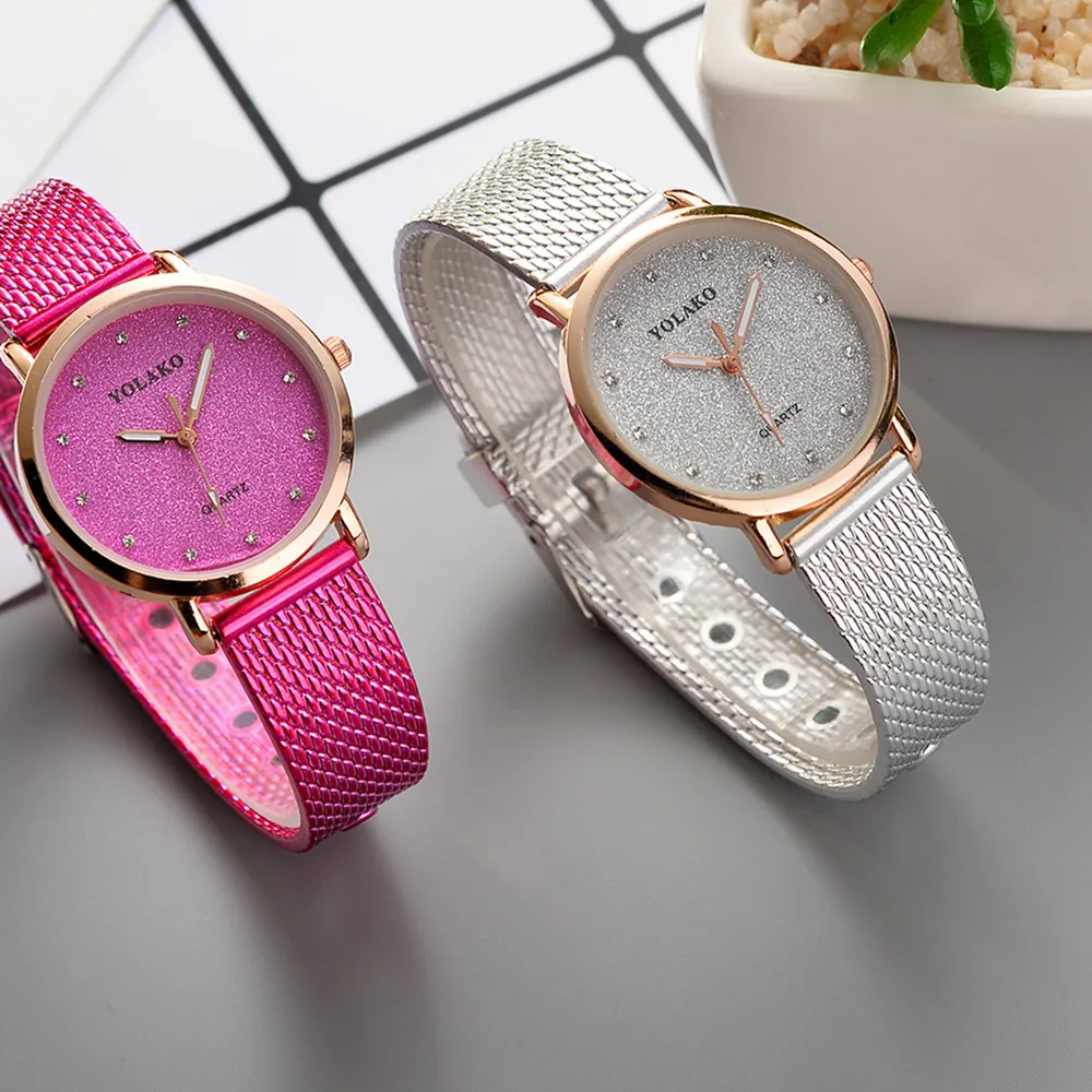 

Woman Fashion Leather Band Analog Quartz Round Wrist Watch Watches
