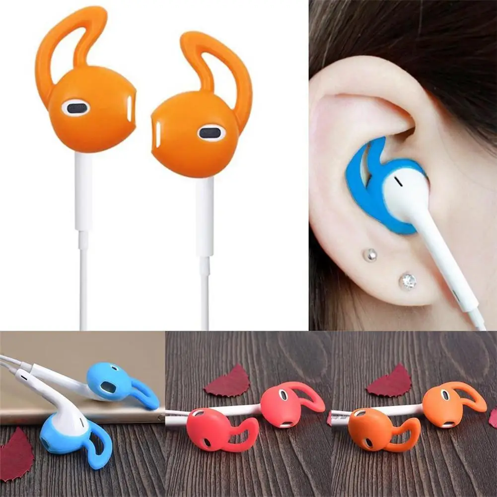 1 пара спортивных силиконовых ушных колпачков для наушников адаптер защитная