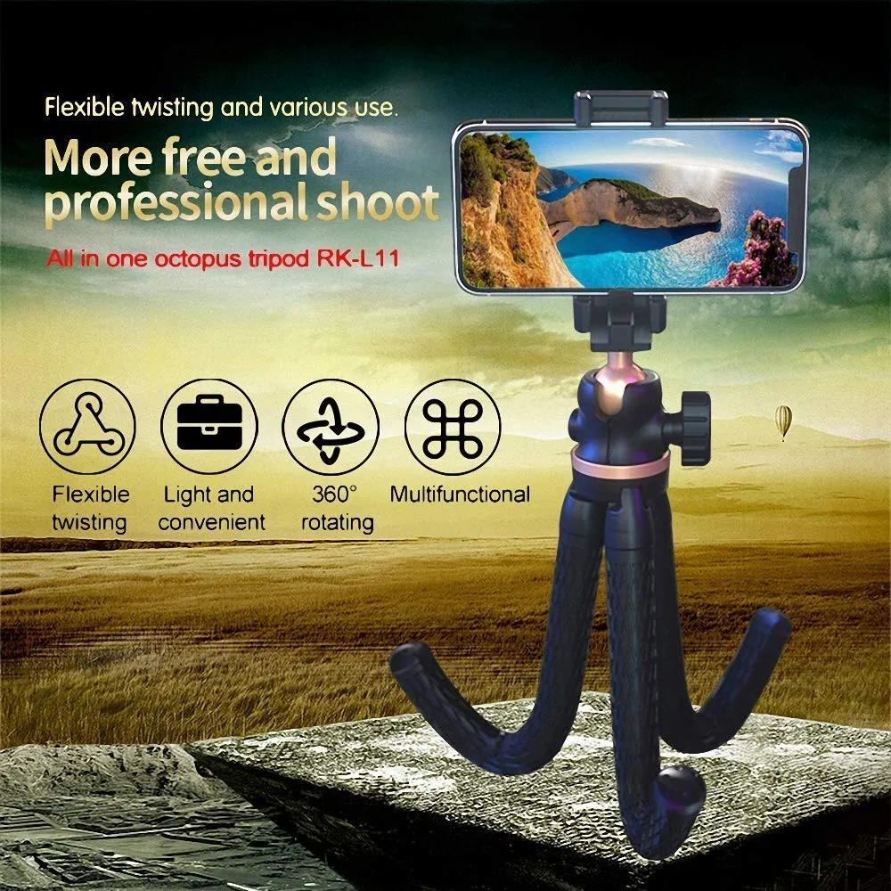 2 в 1 Мини Путешествия Открытый gorillapod переносной штатив Гибкий Осьминог штатив для телефона цифровые зеркалки и GoPro