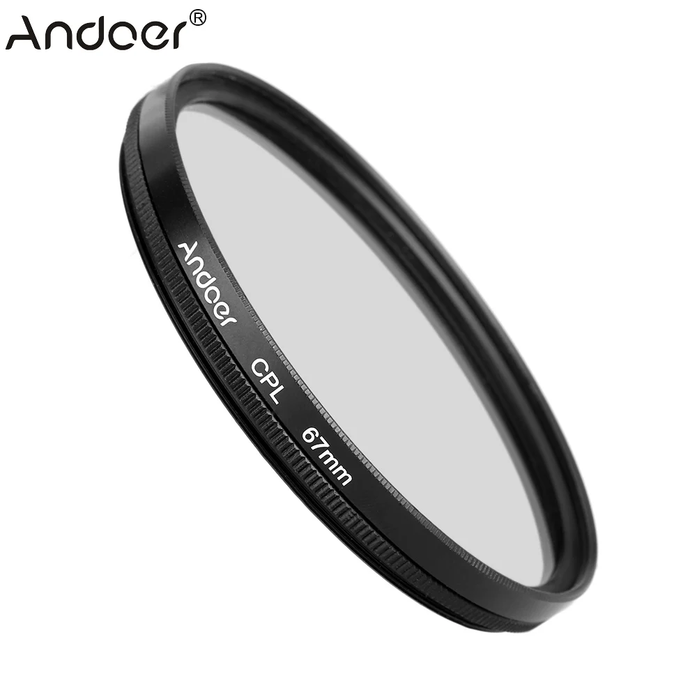Andoer 67mm UV + CPL ND8 набор фильтров Циркулярный поляризационный фильтр УФ с